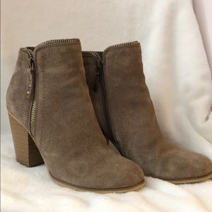 Light brown taupe colored booties